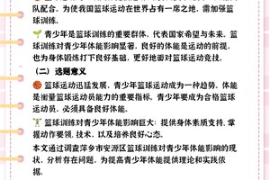 为什么可靠的篮球训练方法对青少年发展至关重要?